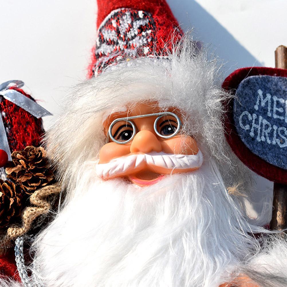 FA Christmas Display Window Decoration Sitting Santa Claus Doll Window  Decoratio