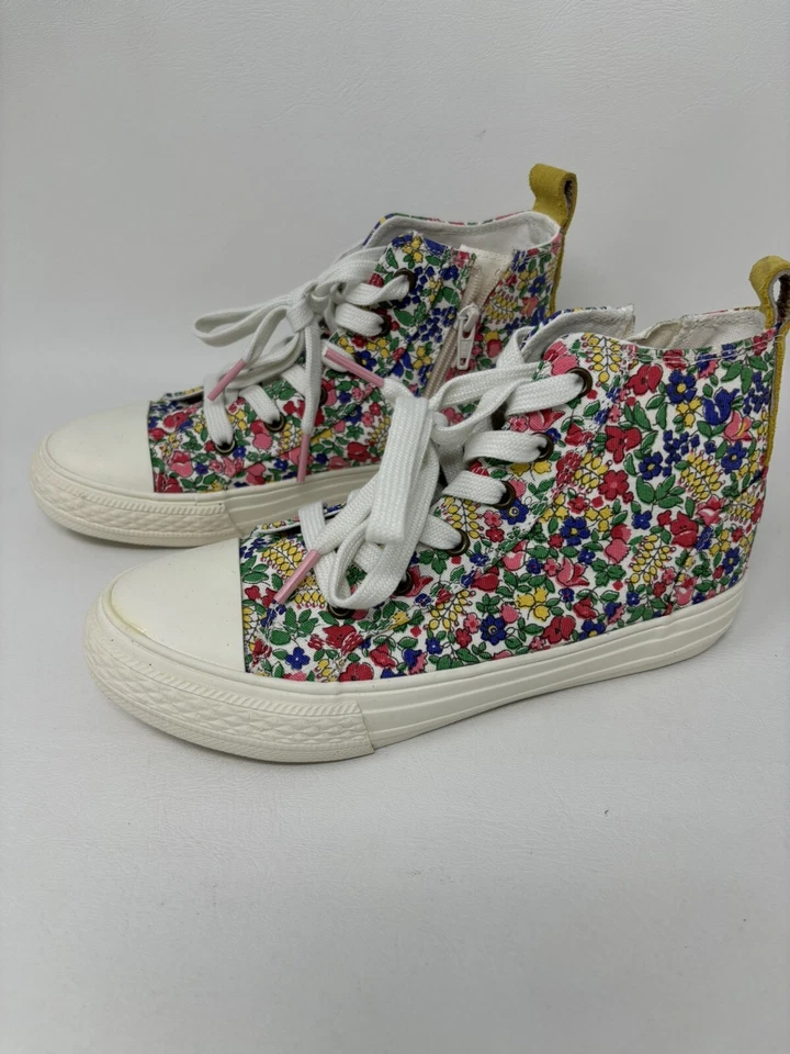 MINI BODEN Multi Flowerbed Zip High Top EU 32 Kids 1 *New Without Box/Damaged* - Image 2 of 4