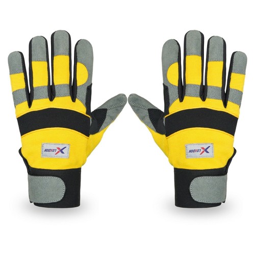 Working Gloves Power Tools Anti Vibration TPR Builders Gardening Mechanics Glove - Picture 12 of 14