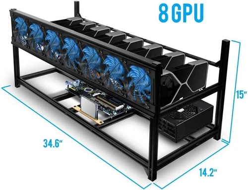 Kingwin Miner Rig Case W8 GPU Mining Stackable Frame Expert Crypto Mining SEALED