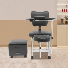 Nail Table Trolley Beauty Spa Manicure Pedicure chair Adjustable w/ Wheel+Drawer