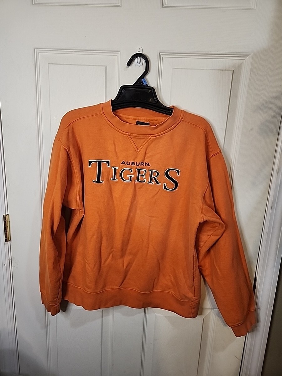 Auburn Tigers Sweatshirt Men M Orange Spell Out Logo War Eagle Embroidered  Pro