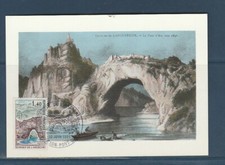 carte  1er jour gorges de l' Ardeche  07  Vallon Pont d'Arc  1971