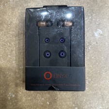 Onyx Genuine Wood Wired in-Ear Headphones with Sound Isolation and Built-in New