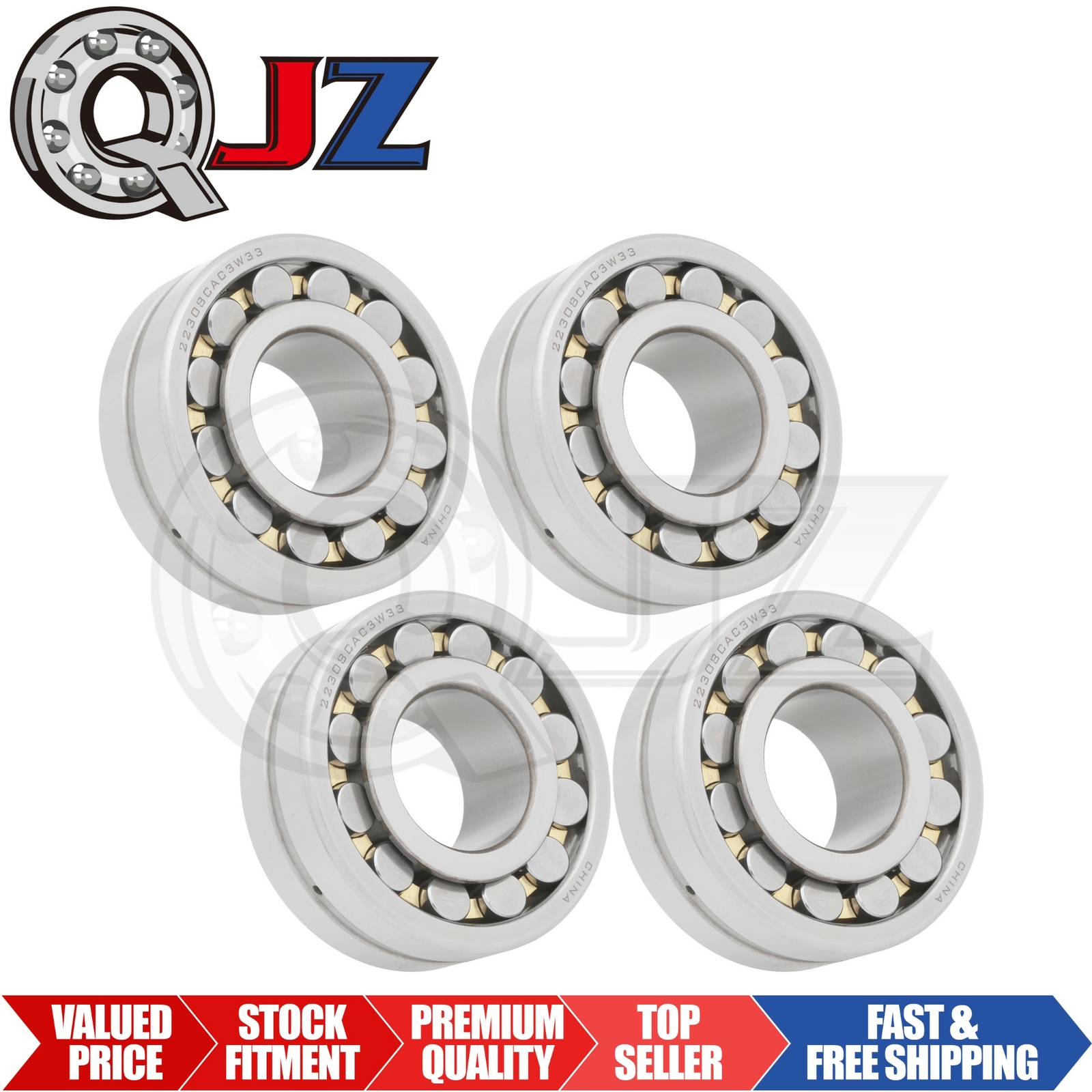 Qty.4] New 22308CAC3W33 Spherical Roller Bearing [40mm ID x 90mm  