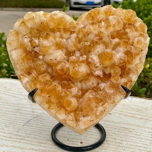 Cristal de cuarzo citrino natural de alta calidad 5,68 lb decoración de amor + soporte - Imagen 15 de 15