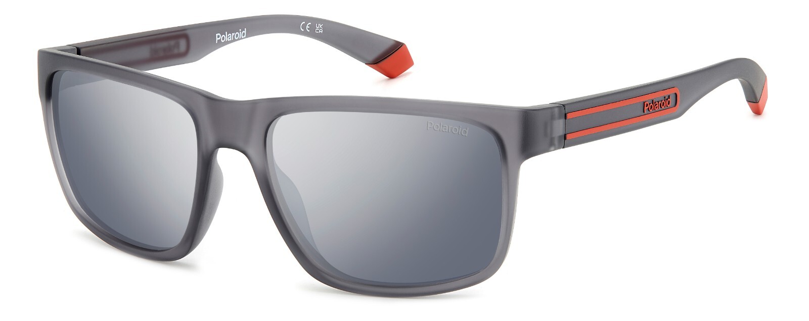 Polaroid PLD 2157/S RIW Matte Grey Silver Mirror Polarized Sunglasses EX-image