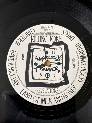 KILLING JOKE - REVELATIONS LP FIRST JAPANESE PRESSING & OBI 28MM 0179 1982 PUNK - Picture 6 of 13