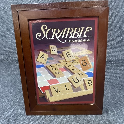 Scrabble Bookshelf Wooden Box Parker Brothers Crossword Vintage Game Collection - Picture 3 of 13