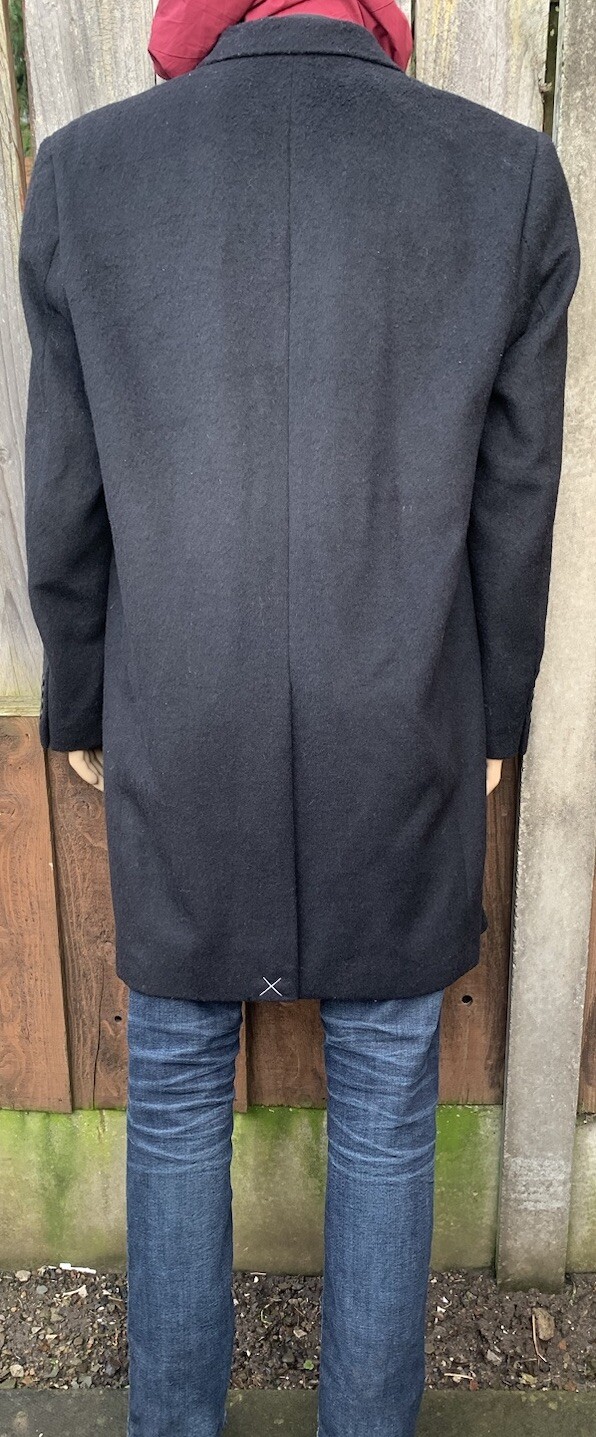 Greenwood’s Men’s Wool Blend Black Coat Chest Size 117cm /46’R image 2