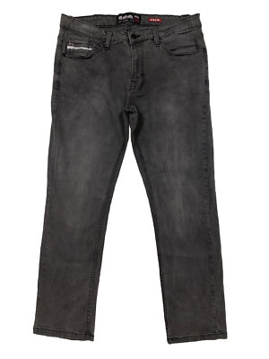 Ecko Unltd. Jeans Men's Mid-Rise Straight Athletic Fit Gray Denim Size 34/30
