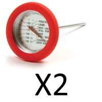 Norpro Meat Thermometer Stainless Steel Silicone Red Poultry Fish (2-pack) on sale Norpro Meat Thermometer Stainless Steel Silicone Red Poultry Fish (2-pack) on sale