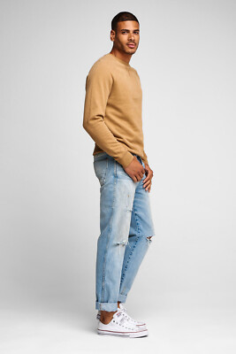 Hudson Men s Dixon Easy Straight Leg Jeans in Lone Wolf Wash $245 NEW 34x32