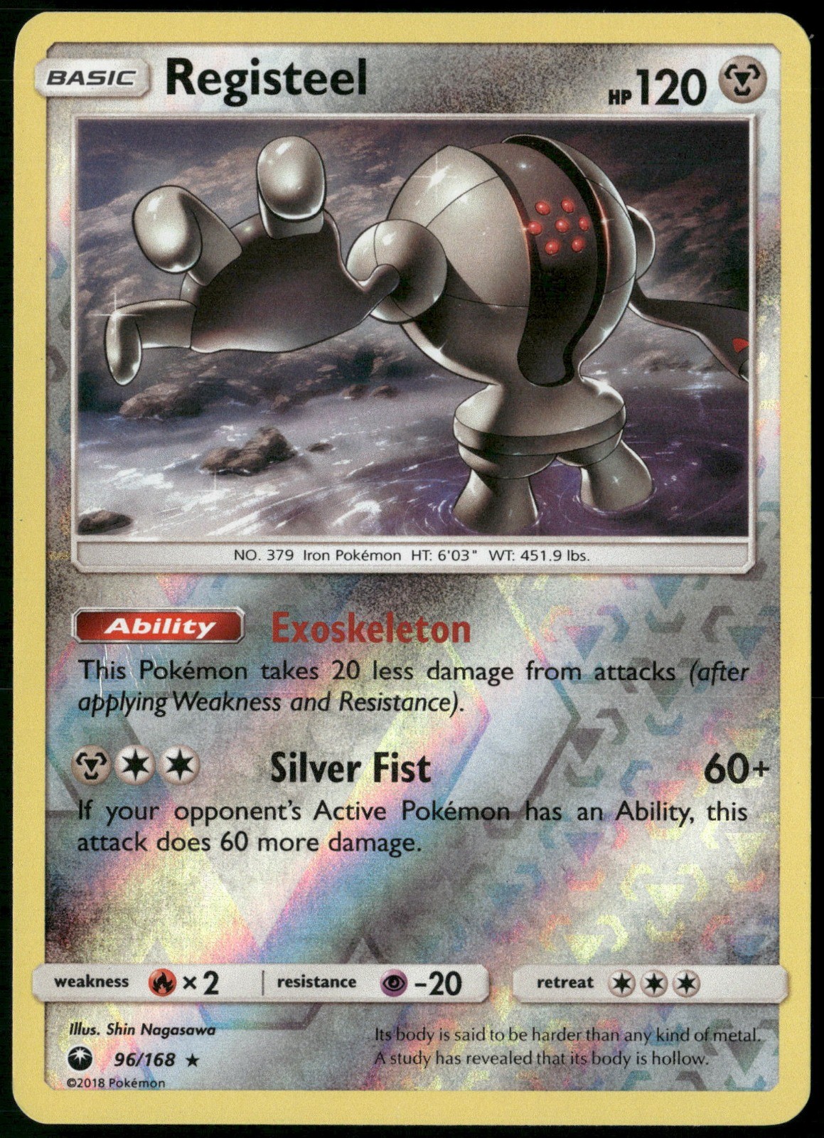 Registeel Reverse Holo 96/168 SM - Celestial Storm LP