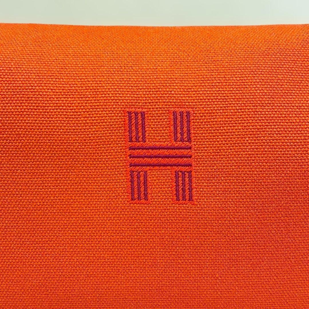 HERMES Bride-a-Brac GM Orange Foo Pouch H Logo — image 6