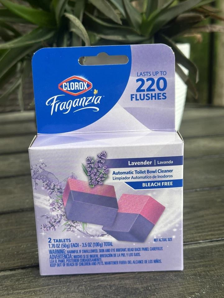 Lote de 3 Cajas Clorox Limpiador Automático Inodoro Lavanda Sin Blanqueador Foto 2 de 4