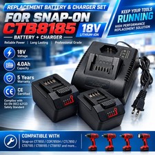 CTB8185 for Snap on 18V Power Battery CTB8187 CTB7185 CT7850 CTC720 Charger 4Ah