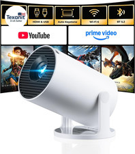  Built-In Apps  Mini Projector with Wifi and Bluetooth, 2026 Upgraded 1080P Sma