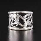 Roberto Coin Gold Ring Chic and Shine Open Style Wide Cuff Ring Size 7 18k White — photo 1