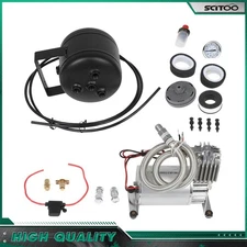 12V 0.5 Gallon Air Tank 150PSI Compressor Onboard System Kit For Train Horns