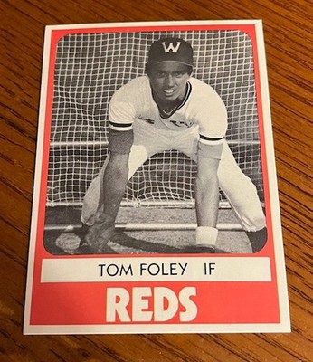 1980 TCMA Minor League Card #19 TOM FOLEY Waterbury Reds Cincinnati ...