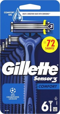 Gillette Sensor3 Comfort Einwegrasierer für Männer 6er Pack Rasierer