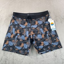Vuori x Rob Machado Infinity Boardshorts Men 34 Cloud Abstract Performance NWT