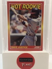 1991 Score Dave Justice Atlanta Braves Hot Rookies #1 MLB