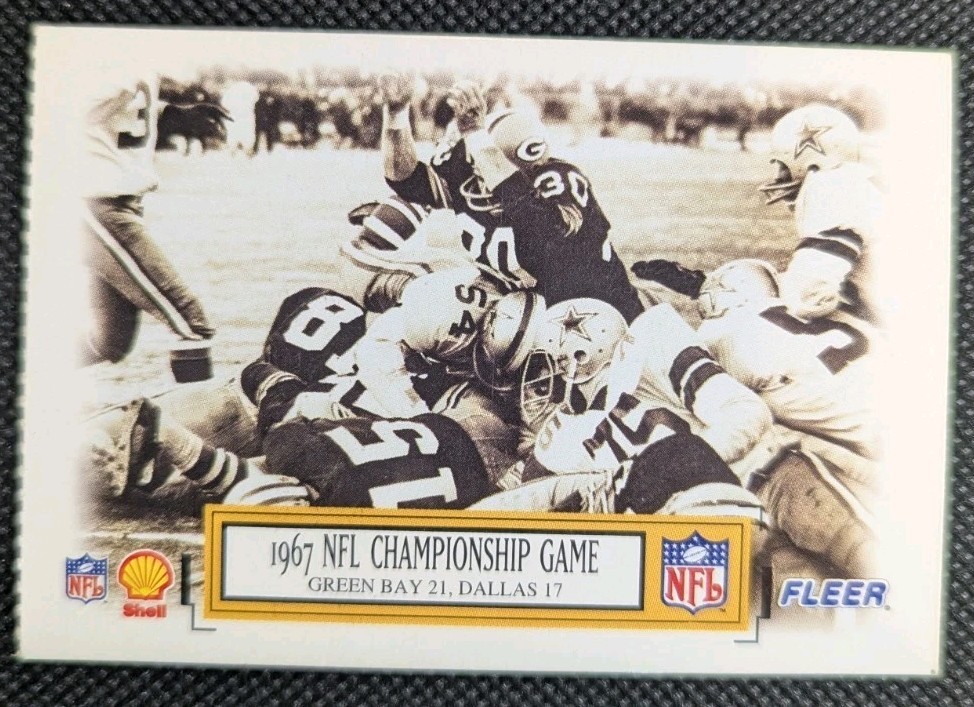 1995 Fleer Shell Green Bay vs Dallas 1967 NFL Championship Game