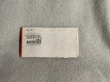 Sunpak Auto 101 650 Flash  Instructions  guide manual English EN Photography 80s