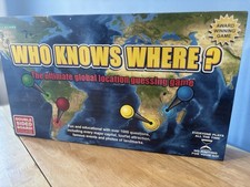 Wild Card Games Who Knows Where? Board Game Double-Sided Board 2+ Players 2013