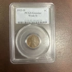 1922d Weak D Lincoln Wheat Copper Cent 1C (PCGS Authenticated But Not Tradable)