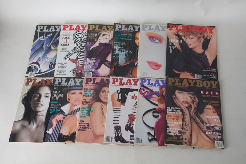 Vintage Lot 12 Playboy Magazine Complete Year 1988