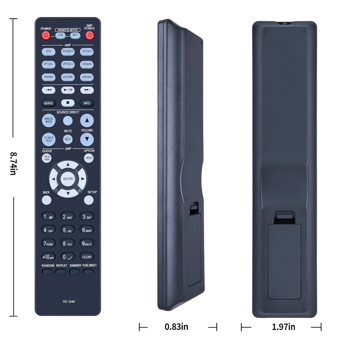 RC-1249 Remote Control For Denon DCD-1600NE DCD-1700NE DCD-1650AE