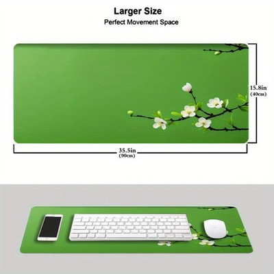 40*90cmXXL Floral Branch Mouse Pad - Extended, Thick Non-Slip Rubber Base, Preci