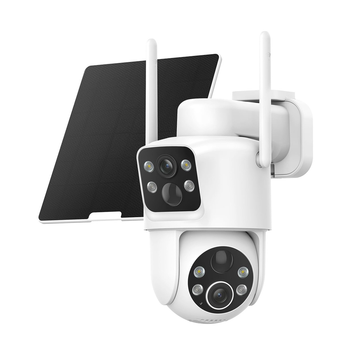 TKENPRO Dual Lens Solar Security Cameras Wireless Outdoor, 2K Full