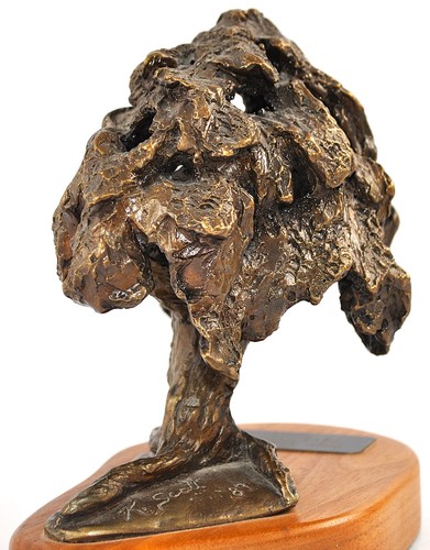 Oregon State University Trysting Tree Metal Sculpture MCM Signed K. Scott - Picture 3 of 8