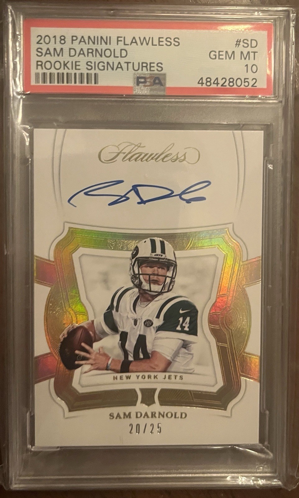 Sam Darnold Panini Flawless Rookie Signatures #SD Base
