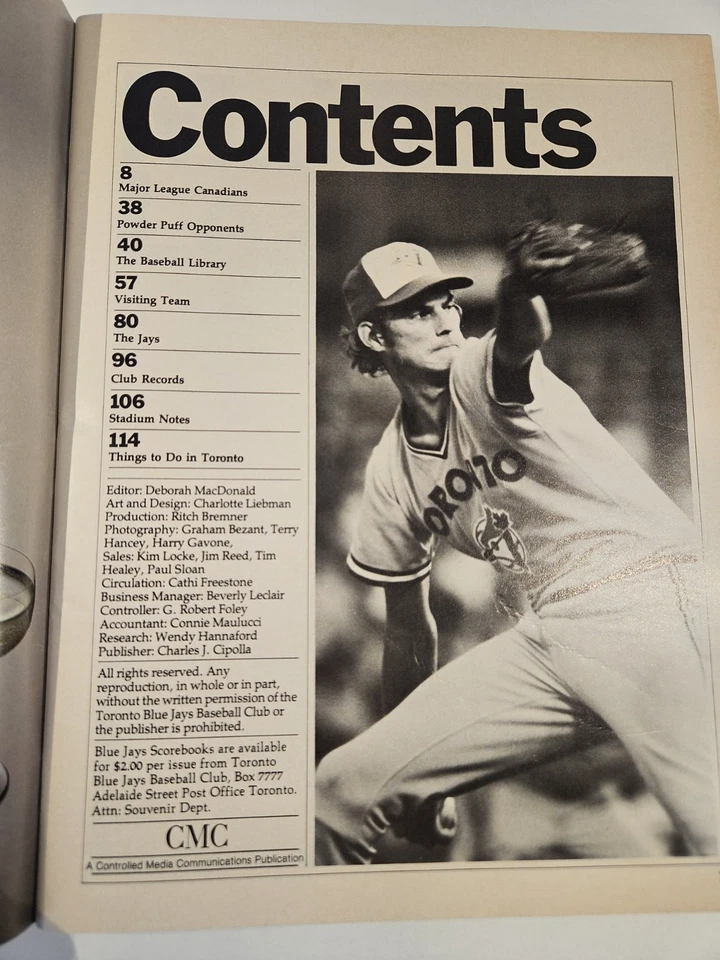 1979 Toronto Blue Jays Scorebook Magazine Vol. 3 No. 4 vs Milwaukee Brewers - Image 4 of 4