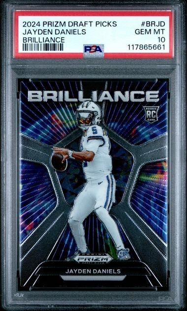 2024 PANINI PRIZM DRAFT PICKS #BR-JD JAYDEN DANIELS BRILLIANCE PSA GEM MT 10