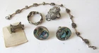 LOT Vintage Estate STERLING SILVER JEWELRY Ring Bracelet Charm Earrings 26 Grams