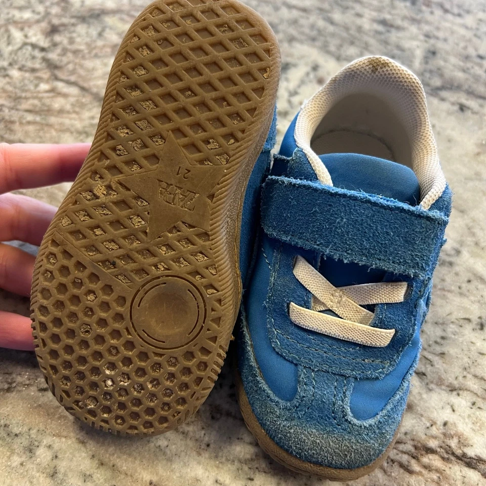 Zara Blue Suede Sneakers Size 12-18 Mo - Image 3 of 3