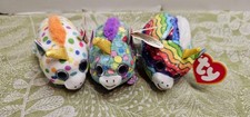 Star the Unicorn TY Teenie Beanie Boo's 3" Plush Toy McD's Happy Meal Lot of 3
