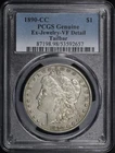 1890-CC Tailbar Morgan Dollar PCGS VF Details Ex-Jewelry