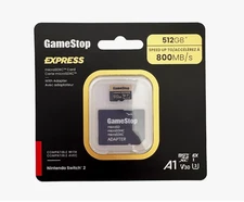 Nintendo Switch 2 GameStop 512GB Express Micro SD Card for Switch 2 BRAND NEW