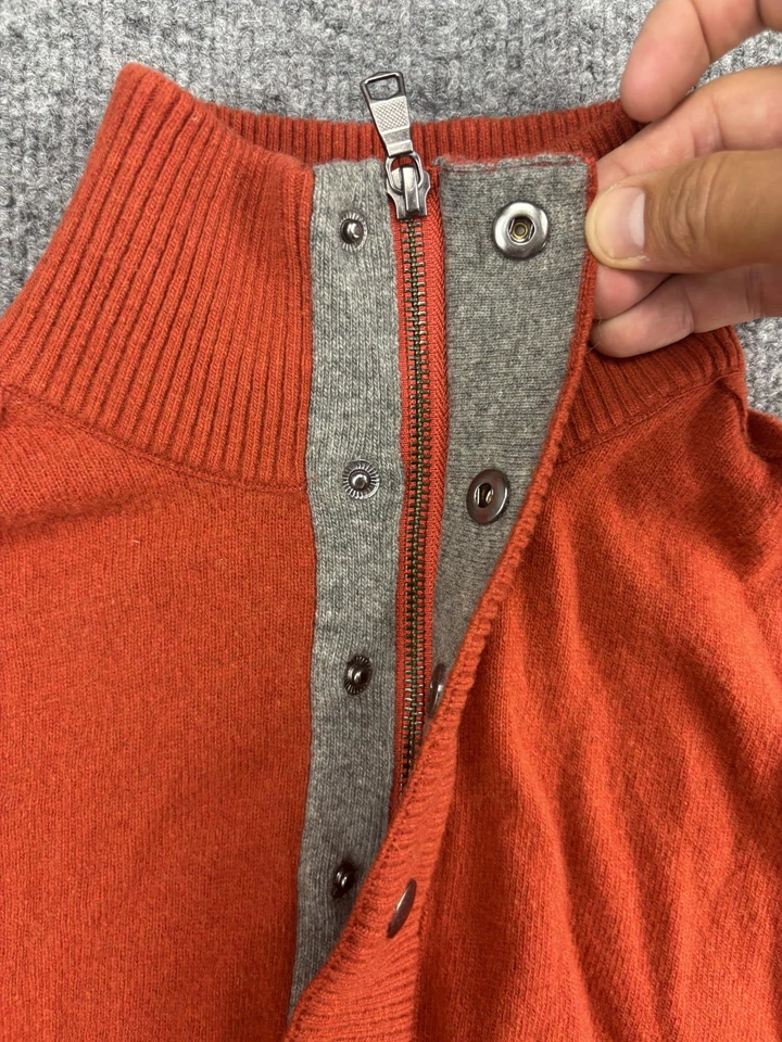 Banana Republic Sweater Mens Medium Merino Wool Italian Yarn Half Zip Pullover - Image 2 of 4