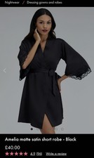 Boux Avenue Amelia Chemise And Robe Size 14 Black