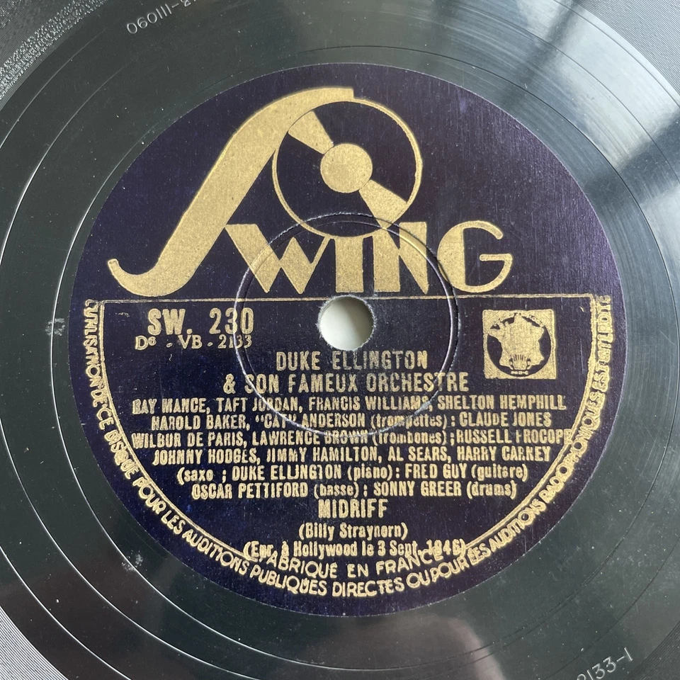 78 RPM Duke Ellington & Son Fameux Orchestre – Esquire Swank / Midriff SWING 230 - Photo 3/4