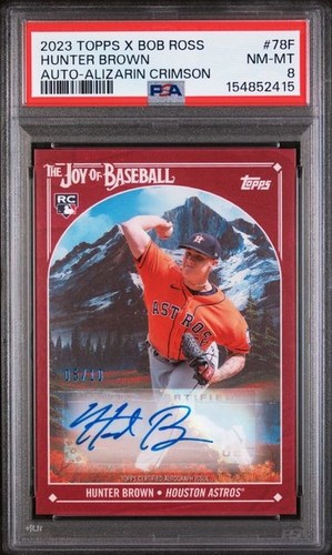 Hunter Brown [Autograph Alizarin Crimson] #78 2023 Topps X Bob Ross The Joy Of card