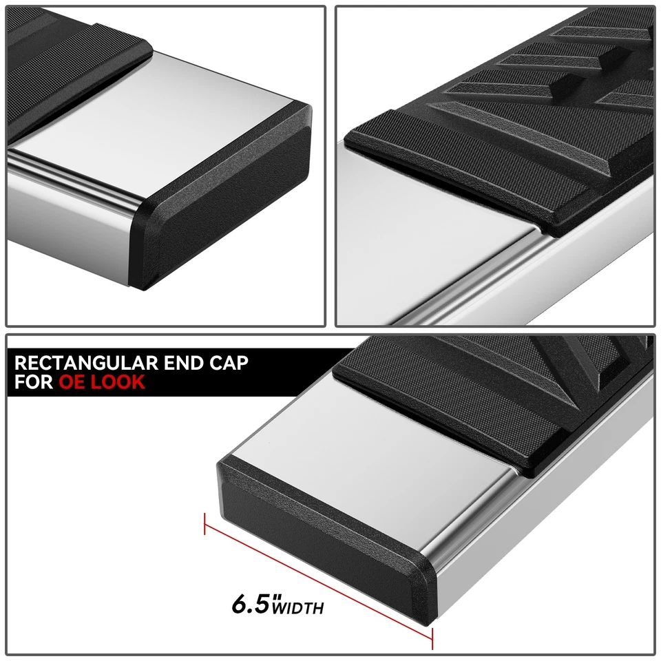 Escalera plana rectangular de 6,5" estriberas para Ram 2500 3500 doble cabina 06-09 Foto 3 de 4